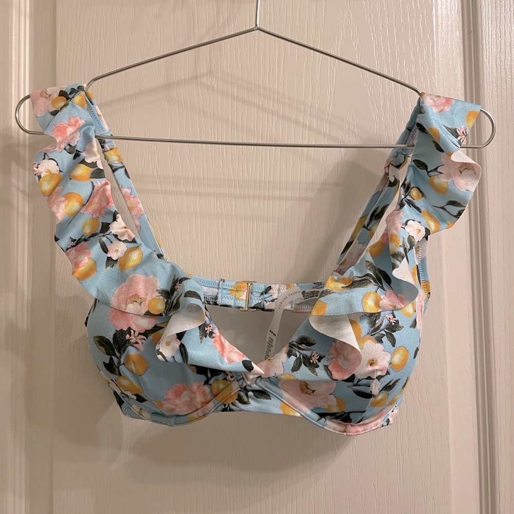 Victorias Secret Ruffle Lemon Floral Bikini Set